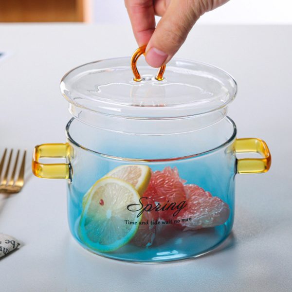One Two Cups Panci Masak Kaca Glass Cooking Pot 15cm