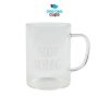 One Two Cups Gelas Glass Coffee Mug Desain Good Morning 400 ml - MD19