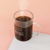 One Two Cups Gelas Glass Coffee Mug Desain Good Morning 400 ml - MD19