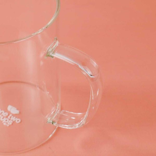 One Two Cups Gelas Glass Coffee Mug Desain Good Morning 400 ml - MD19