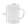 One Two Cups Gelas Glass Coffee Mug Desain Good Morning 400 ml - MD19