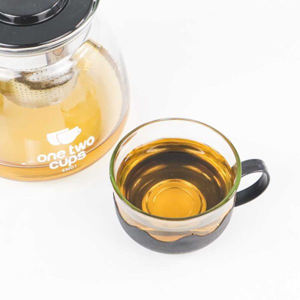 One Two Cups Teko Chinese Teapot Pitcher 950ml with 4 Gelas - EM01