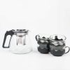 One Two Cups Teko Chinese Teapot Pitcher 950ml with 4 Gelas - EM01