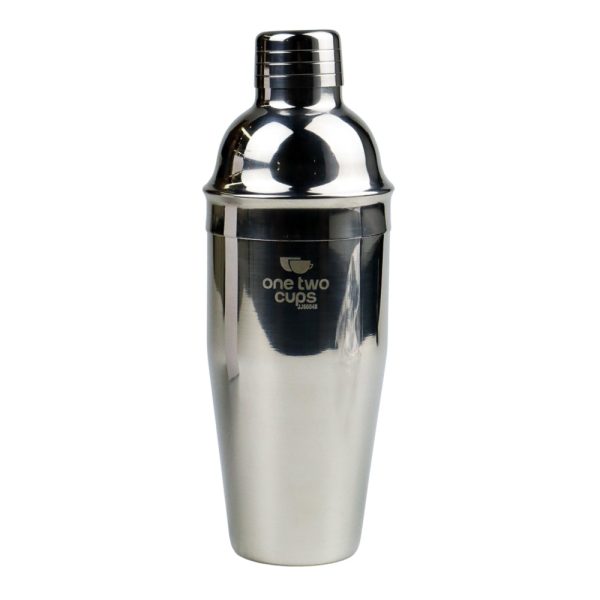 One Two Cups Cocktail Shaker Bartender Boston Style Stainless 750ml