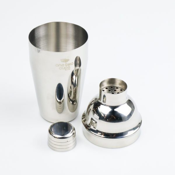 One Two Cups Cocktail Shaker Bartender Boston Style Stainless 750ml