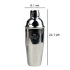 One Two Cups Cocktail Shaker Bartender Boston Style Stainless 750ml