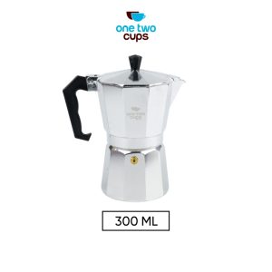 One Two Cups Espresso Coffee Maker Moka Pot Filter 300ml 6Cups - JF112