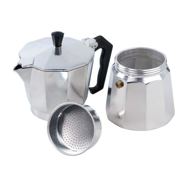 One Two Cups Espresso Coffee Maker Moka Pot Filter 300ml 6Cups - JF112