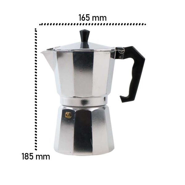 One Two Cups Espresso Coffee Maker Moka Pot Filter 300ml 6Cups - JF112