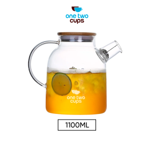 One Two Cups Teko Pitcher Teh Chinese Glass 1.1L