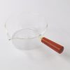 One Two Cups Panci Masak Kaca Glass Cooking Pot Wooden Handle - KC007