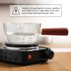 One Two Cups Panci Masak Kaca Glass Cooking Pot Wooden Handle - KC007
