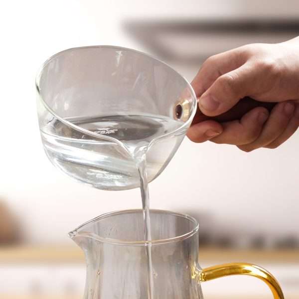 One Two Cups Panci Masak Kaca Glass Cooking Pot Wooden Handle - KC007