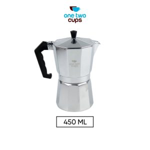 One Two Cups Coffee Maker Moka Teko Stovetop Filter 450ml 9Cup - JF112