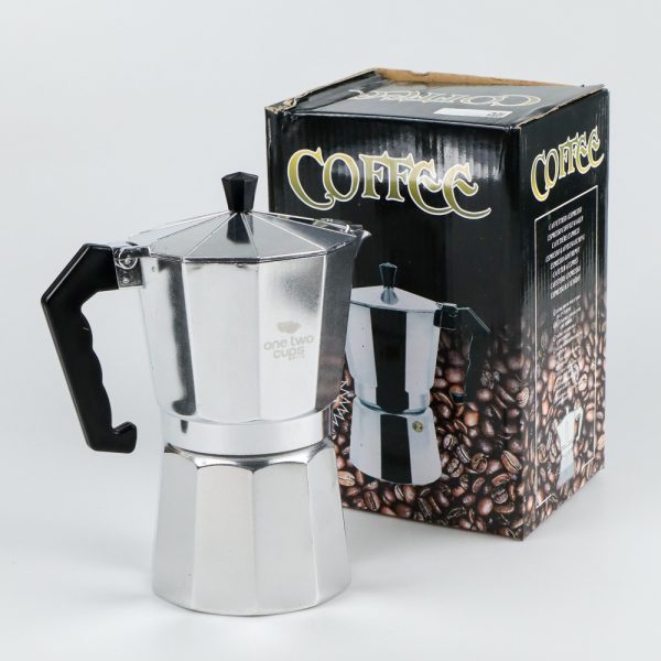 One Two Cups Coffee Maker Moka Teko Stovetop Filter 450ml 9Cup - JF112