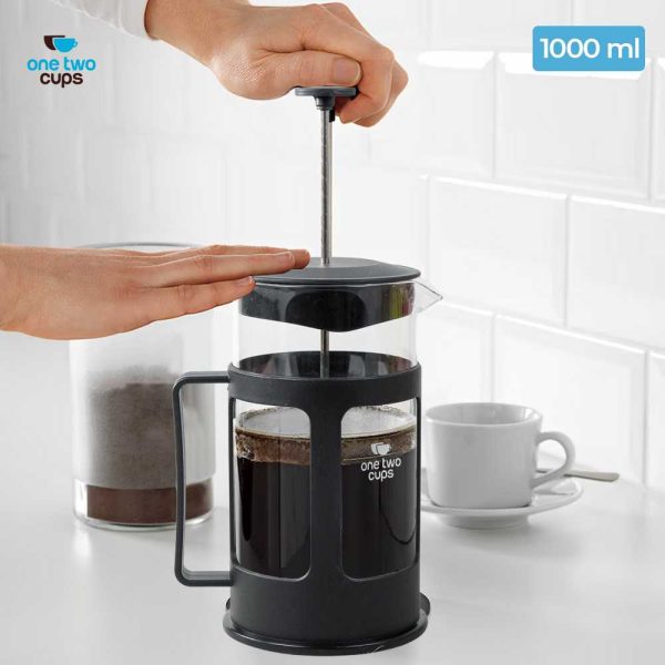 One Two Cups Teko Kopi French Press Coffee Maker Pot - KG73I - 1000ML