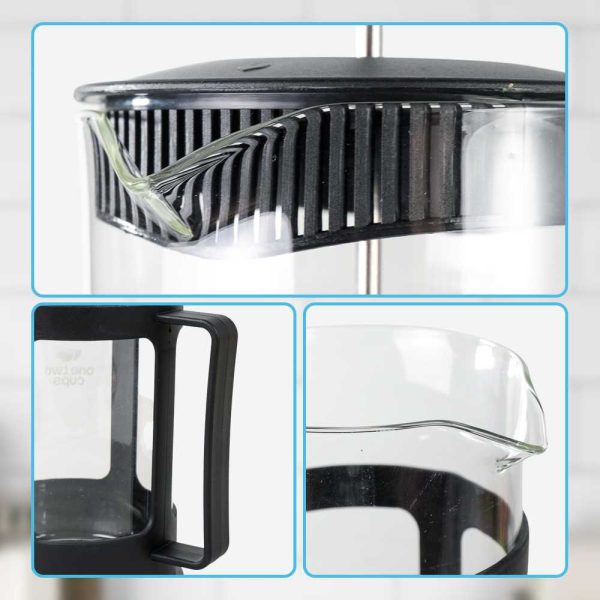 One Two Cups Teko Kopi French Press Coffee Maker Pot - KG73I - 1000ML