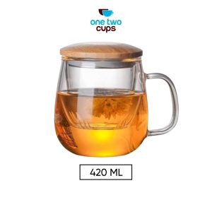 Gelas Cangkir Teh One Two Cups with Infuser Filter C225 420 ML