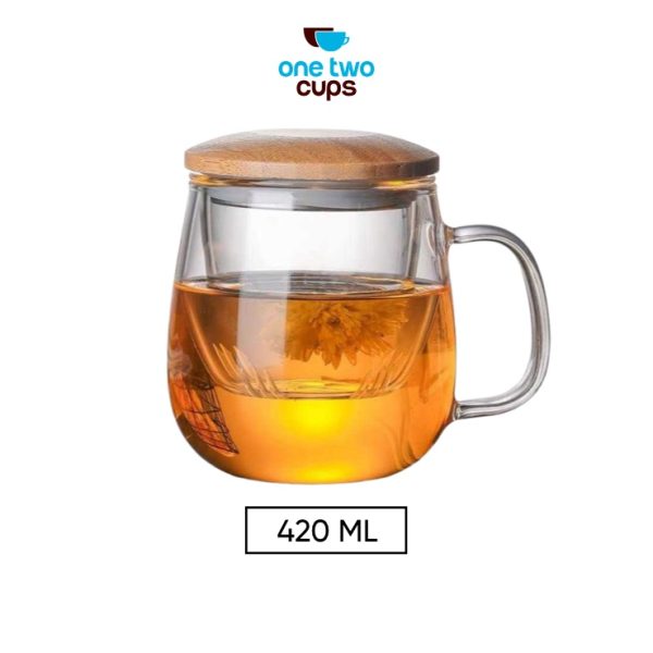 Gelas Cangkir Teh One Two Cups with Infuser Filter C225 420 ML