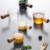 One Two Cups Gelas Milk Jug Handle Kayu Kopi Latte Art S10 50 ML