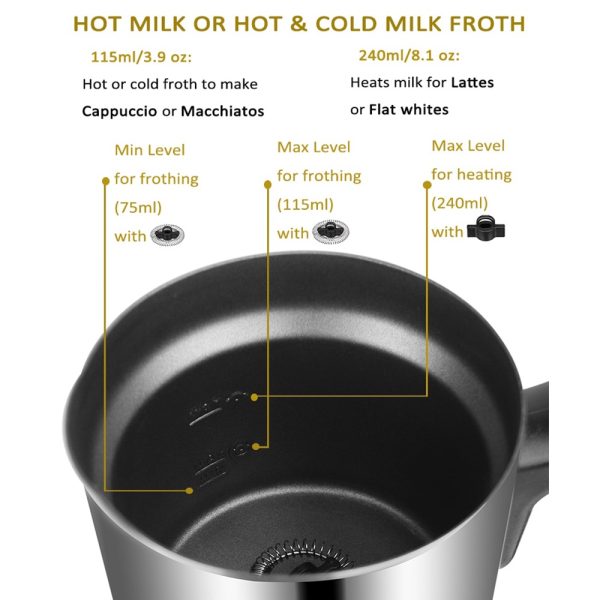 One Two Cups Electric Milk Frother Pembuat Busa Susu Cappucino N311VDE