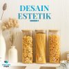 One Two Cups Toples Kaca Penyimpanan Makanan Glass Storage Jar