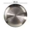 One Two Cups Piring Makan European Style Stainless Steel 20cm - Silver