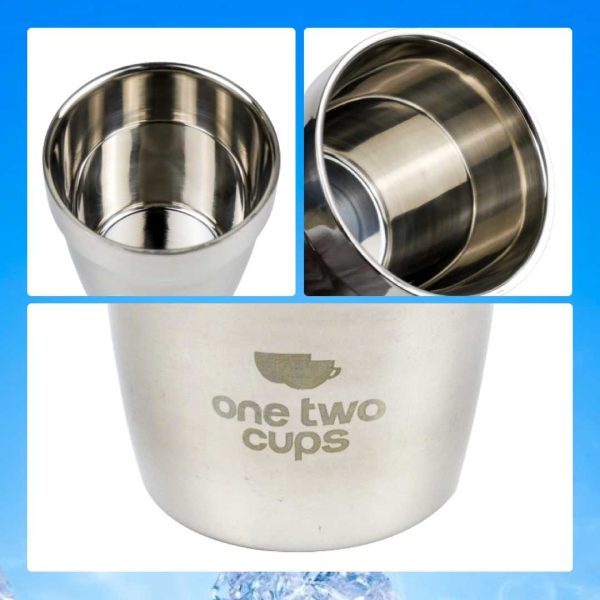 One Two Cups Gelas Bir Stainless Steel 180ML - J070