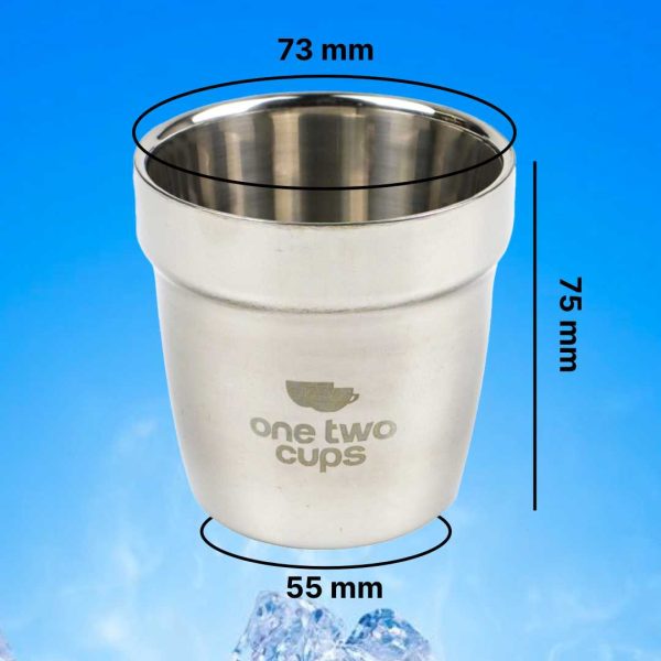 One Two Cups Gelas Bir Stainless Steel 180ML - J070