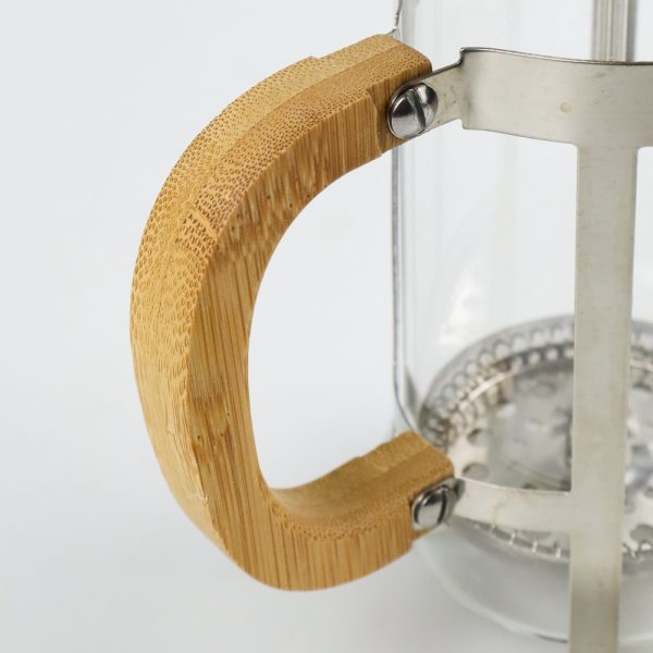 One Two Cups French Press Coffee Maker Pot Gagang Kayu 350ml