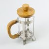 One Two Cups French Press Coffee Maker Pot Gagang Kayu 350ml