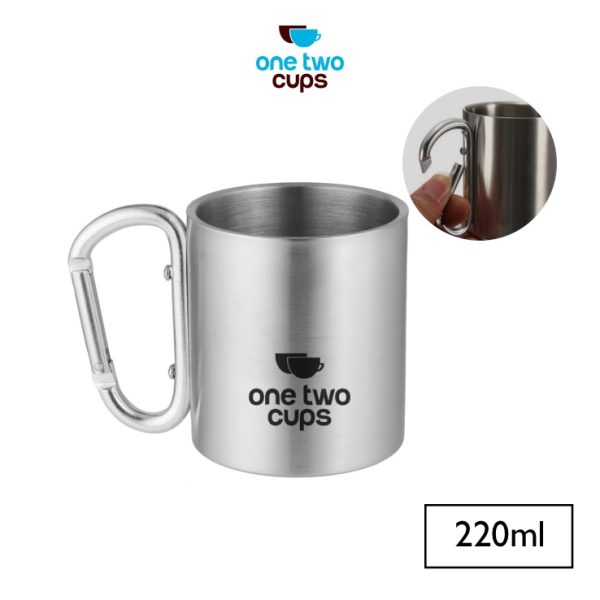 One Two Cups Gelas Cangkir Carabiner Stainless Steel 220ml