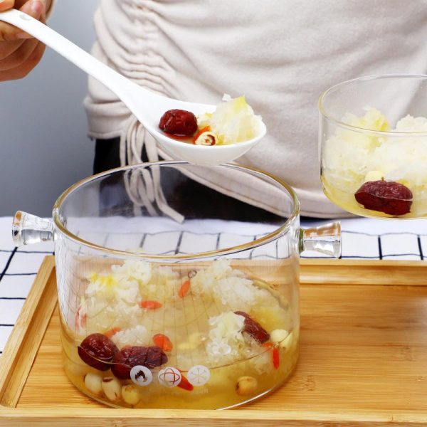 One Two Cups Pot Panci Masak Stewing Soup Pot Glass 15cm