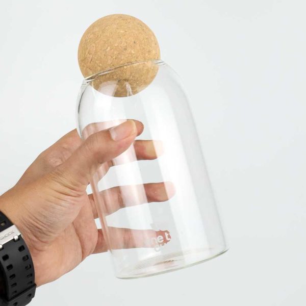One Two Cups Toples Kaca Penyimpanan Makanan Glass Storage Jar - E1 800 ML