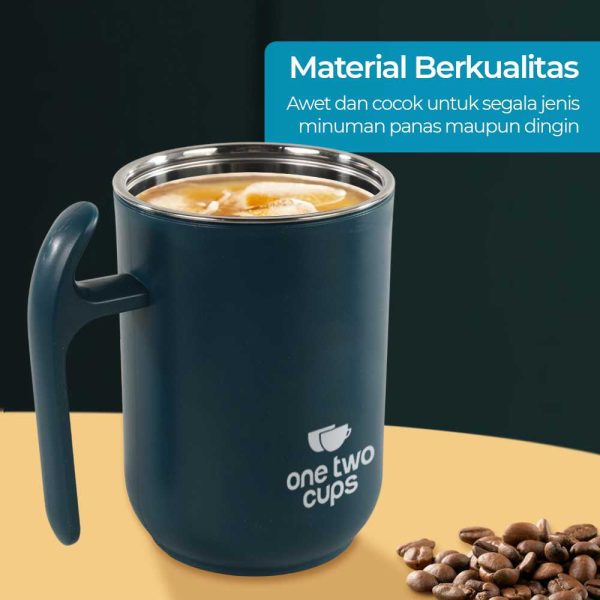 One Two Cups Gelas Kopi Double Layer Stainless Steel + Tutup