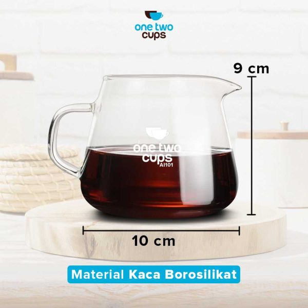 One Two Cups Coffee Maker Pot Kettle Teko Kopi Barista 400ml