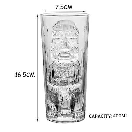 One Two Cups Gelas Cocktail Mocktail Juice Hawaiian Tiki Glass 400ml - EY-40