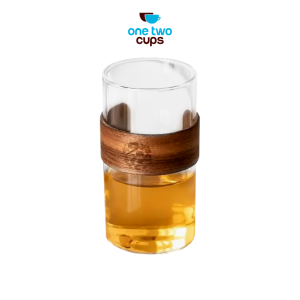 One Two Cups Gelas Whisky Japanese Style Glass Wood Sleeve 350ml - PG35