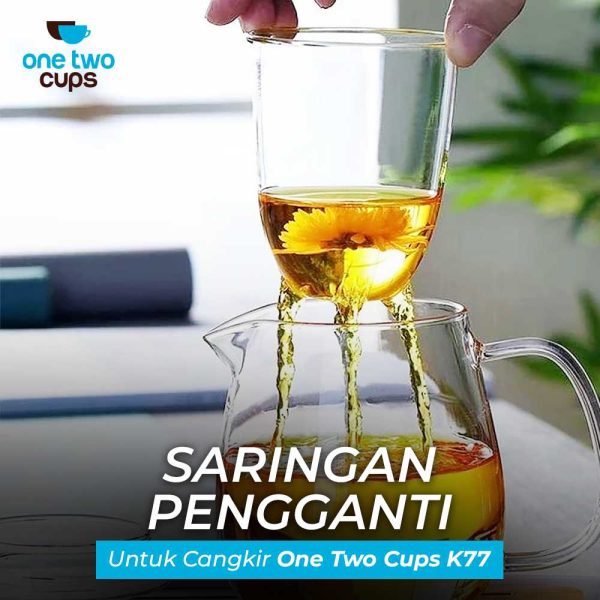 One Two Cups Saringan Teh Filter Pengganti untuk Teko Teh Kaca - K771