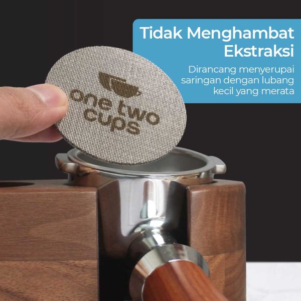 One Two Cups Puck Screen Portafilter Espresso Machine 150µm - SUS3