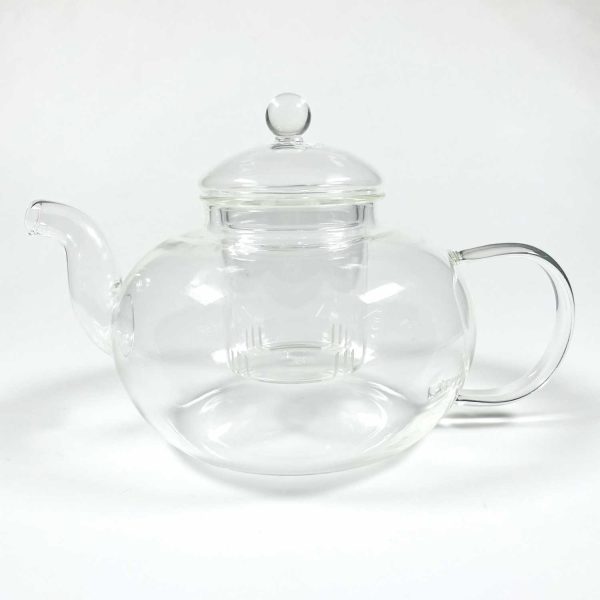 One Two Cups Teko Teh Kaca Tahan Panas Api with Saringan Glass Teapot - 8CV102-1 Liter