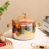 One Two Cups Panci Kaca Glass Cooking Pot Borosilicate Tahan Panas Api - YWJ-1265-15cm