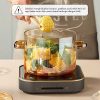 One Two Cups Panci Kaca Glass Cooking Pot Borosilicate Tahan Panas Api - YWJ-1265-15cm