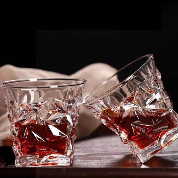 One Two Cups Gelas Crystal Diamond Cut Rock Glass 300ml - YJ103