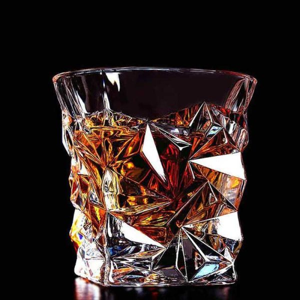 One Two Cups Gelas Crystal Diamond Cut Rock Glass 300ml - YJ103