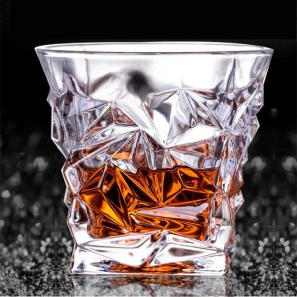 One Two Cups Gelas Crystal Diamond Cut Rock Glass 300ml - YJ103