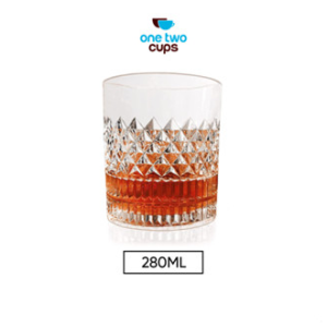 One Two Cups Gelas Crystal Old Fashioned Rock Glass 280ml - YJ10