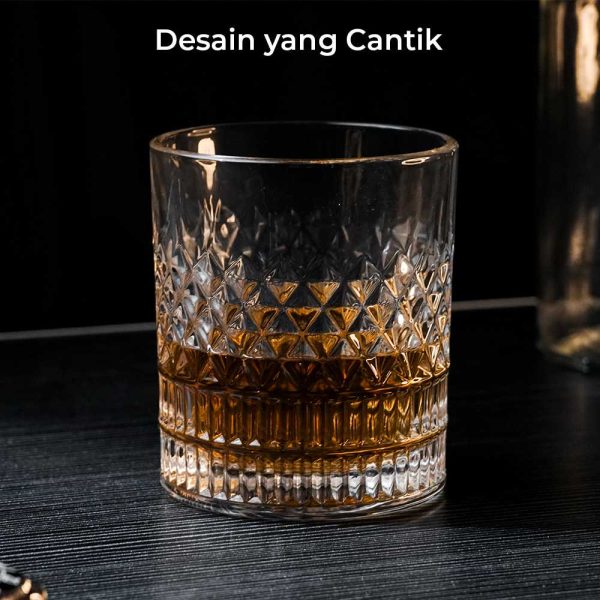 One Two Cups Gelas Crystal Old Fashioned Rock Glass 280ml - YJ10