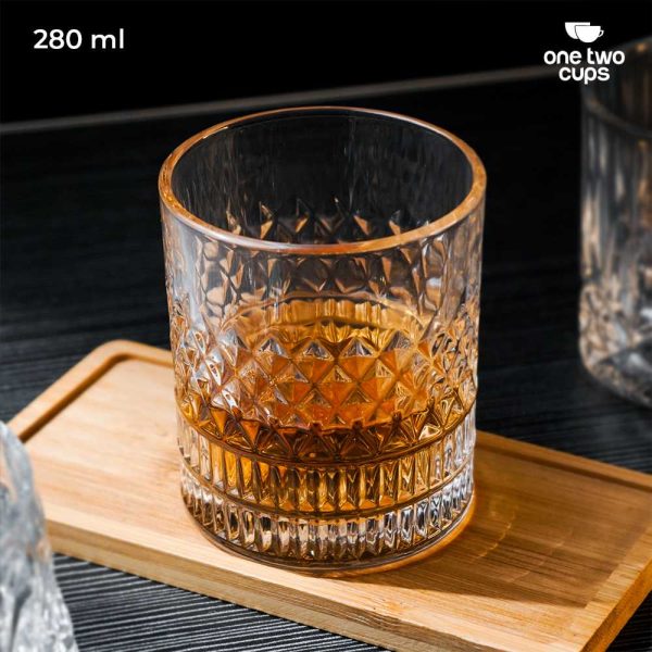 One Two Cups Gelas Crystal Old Fashioned Rock Glass 280ml - YJ10