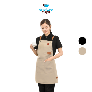 One Two Cups Chen Feng Celemek Masak Apron Anti Air dengan Kantong - SP01